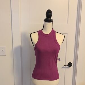 FP movement Purple Ribbed Sleeveless Top